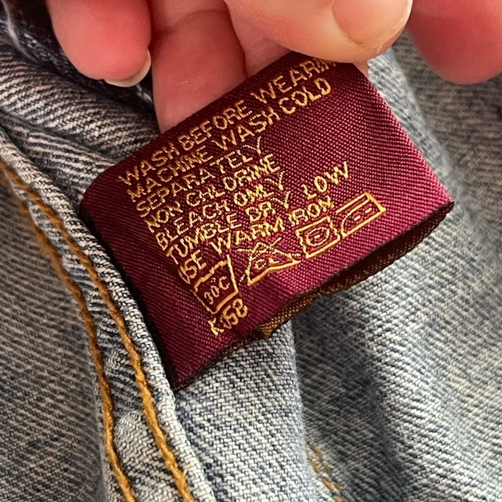 Vintage denim gear thick jean trucker jacket